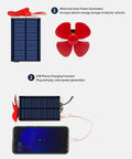 Solar power generator with red fan and phone charging function, boosting range for EVs, Crush Range Anxiety With This Slick Solar Generator Range Extender That Smoothly Boosts Your Ride Converting Low Voltage To High Voltage Efficient EV Battery Booster Featuring Dual Cooling Fans For Outdoor Trips 12V 125V.