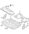 Diagram of 40 Piece Fender Liner Splash Shield Push Pin Clips Fit Nissan 370Z Altima Maxima with parts labeled.