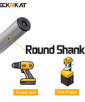 Real Deal Two Piece Three Quarter Inch Forstner Drill Bits Cut Smooth Flat Bottom Holes On Hard Or Soft Wood Without Ragged Edges Featuring A Rock Solid Three Eighth Inch Shank Made For Quick Heavy Duty Woodshop Work Any Maker Loves, showcasing round shank with drill tools.