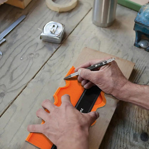 Locking Contour Gauge With 10 Inch And 5 Inch Profiles for copying angles on wood with precise shape duplication