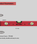 Heavy Duty 16 Inch Magnetic Torpedo Spirit Level With Three Precision Vials For 45 90 And 180 Degree Layouts showing size and material details.