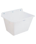 Wall Mounted Laundry Sink With Extra Deep Bowl, 12 Gallon Capacity, Rust And Leak Resistant, Molded In Drain, Thermoplastic