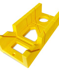12 Inch Heavy Duty Mitre Box For Precise 45, 90, And 135 Degree Cuts, Impact-Resistant ABS Plastic DIY Woodworking Tool, Yellow