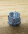 Tough As Nails 3/4 Inch Zinc Conduit Hub for steel and aluminum pipe, designed with a slick threaded grip.