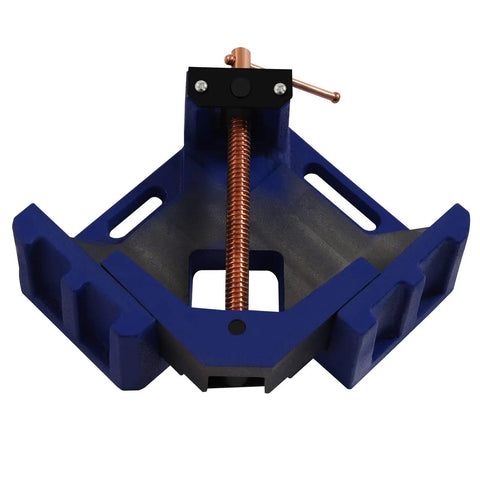 Heavy Duty 4 Inch Cast Iron Welders Angle Clamp Set 2 Pack 90 Degree Right Angle Jaws for woodworking and metalwork.