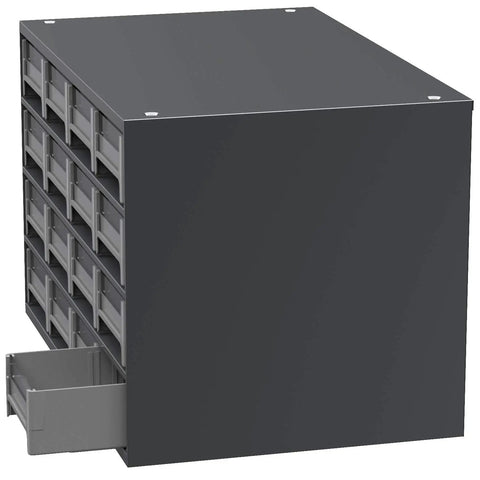 Beefy Heavy Duty Steel Garage Storage Cabinet With 16 Drawers For Small Parts And Hardware Organizer, Perfect For Nails Screws Bolts Nuts And More, 17 W X 11 D X 11 H, Gray Cabinet With Gray Drawers