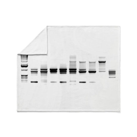 DNA Gel Black And White Throw Blanket Plush Fleece 60 By 50 Inches Super Soft Cozy Warm 100 Percent Polyester Ultra Plush