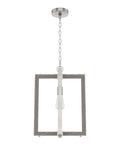 Woodburn One Light Pendant Light In Brushed Nickel Dimmable Modern Rectangle Fixture For Kitchens Dining Rooms Living Areas