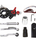 Tough As Nails Angled Grinder With 50mm Sanding Belt And M10 Interface parts including sanding belt, tools, and attachments.