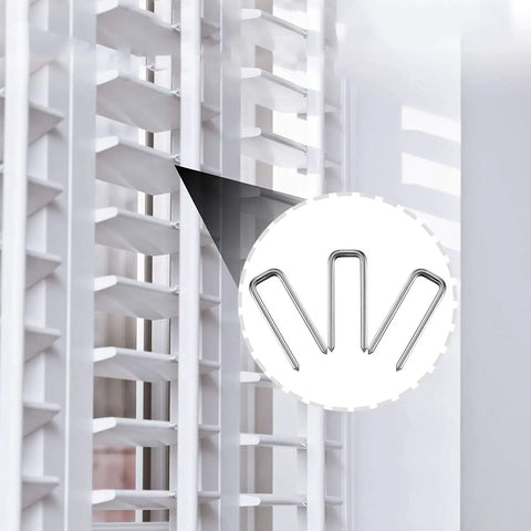 Heavy Duty Spring Loaded Shutter Pins And Tilt Rod Louvers Staples Complete 100 Piece Window Repair Kit For Fixing Damaged Plantation Shutters No Sweat with galvanized nails and plantation shutters