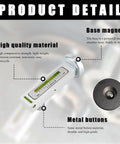 Adjustable Magnetic Camber Caster Gauge Tool Dead Nuts Accurate Wheel Alignment Aid For Tire And Suspension Work Universal Fit For Cars Trucks And Rv Gray showing detail on heavy-duty base magnet and quality material.