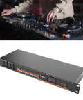 Ten Outlet Power Sequencer Conditioner With USB Charging Port Flips The Power On DJ Consoles and Pro Audio Gear, displayed with a DJ controller.
