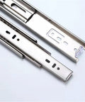 Stainless Steel Drawer Slide Rail Set Two Pack 10 Inch Three Section Track Ball Bearing Silent Drawer Sliders For Home Kitchen