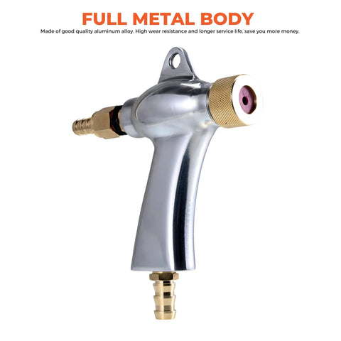 Pro Grade Sand Blaster Kit With Aluminum Alloy Body, sandblasting gun with ceramic nozzle for metal and glass etching.