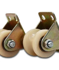 Heavy Duty Nylon V Groove Wheel With Rock Solid Steel Pulley For Sliding Gate Caster And Wire Rope Guide Roller built with durable nylon and steel for smooth operation.