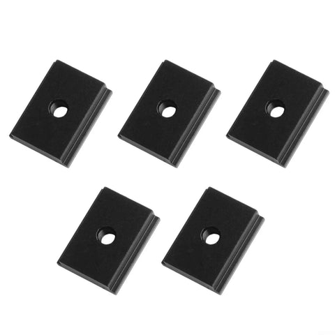 Set Of 5 M6 Thread Aluminum Alloy Sliders For Mounting Woodworking Equipment On Table Saws Press Tables And Workbenches With Easy Fit And High Precision Alignment Black Finish