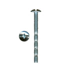 Top Shelf Hundred Pack Number Eight Truss Head Break Away Screws Measuring One Three Quarter Inches, showing zinc plated truss head design.