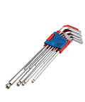 Heavy Duty 9Pcs Hex Key Set With Ball End Design, Long Arm Wrench Kit For Versatile Repair Jobs That Make Bending And Tightening Tasks A Total Breeze, 9-piece metric