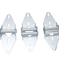 10-Piece Garage Door Hardware Kit With 2-In White Nylon Rollers And Hinges For Quiet, Smooth Operation And Reduced Noise, Durable Nylon Wheels, Nylon-Coated Steel Shaft, Easy Installation, Compatible With Most Residential Doors, three hinges