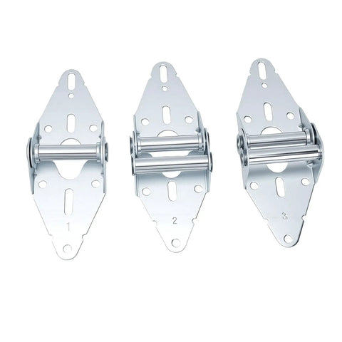 10-Piece Garage Door Hardware Kit With 2-In White Nylon Rollers And Hinges For Quiet, Smooth Operation And Reduced Noise, Durable Nylon Wheels, Nylon-Coated Steel Shaft, Easy Installation, Compatible With Most Residential Doors, three hinges