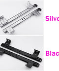 One Pair 14 Inch Heavy Duty Steel Drawer Slides Silent Ball Bearings 40kg Load Capacity Cabinet Furniture Workshop Smooth Glide Robust Construction Easy Install No Jank Vibe For Home Renovation Projects Reliable Long Term Storage Solutions, silver and black
