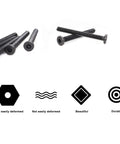 Heavy Duty Hardworking Black 1/4-20 By 2-1/4 In Socket Cap Screws And Allen Head Bolts 12 Pack With Hex Key displayed.