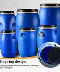 Heavy Duty Food Grade Plastic Barrel With Lid 120L Blue Drum For Home Brewing Storage And Farm Or Industrial Use Leak Proof Seal