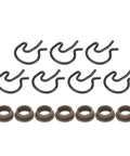 Steel Shifter Bushing Kit With Spring Clips 7 Piece Pit Pack For Manual Transmissions Fits V Gate 2 Mastershift 3 Speed Competition Plus 4 Speed Shifters Improves Precision Smooth Shifting And Overall Driving Response, 7 bushings and clips