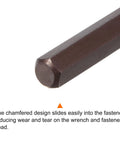 T Handle Hex Key Wrench H4 4mm S2 Steel, chamfered tip detail, 119mm Length, Red Coated, Rust and Wear Resistant, Heat Treated to 58-60 HRC.
