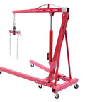 Hoss Strength Folding Engine Hoist With Lever 2 Ton Hydraulic Cherry Picker with chain and smooth rolling casters
