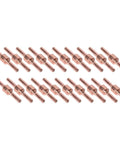 Top Tier Plasma Cutter Consumables Kit With Heavy Duty Nozzle Shields And Long Lasting Electrodes For LG40 Torch Cutting Machines showing copper electrodes arranged in rows.