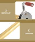 Dead Nuts Smoke Transducer Removal Tool For Ladder Free Sensor Disassembly And Ceiling Height Fire Alarm Building Maintenance With Heavy Duty Aluminum Claw Head, showing aluminum handle and compatibility features.