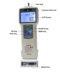 Push Pull Position Force Meter Tension Tester 5N To 100N KGF LBF N Newton For Compression Real Time Tracking With Two Peak Modes Flip LCD Display And Wide Range Metrics, handheld digital dynamometer with LCD and buttons
