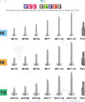 Built Tough Top Shelf Size 10 X 1 Inch Button Head Torx Security Screws display with T25 Bit for DIY hardware repairs.