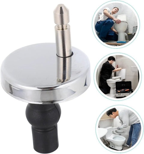 Two Pack Toilet Seat Hinge Replacement Kit With Top Fix Nuts And Quick Release Hinges For Back To Wall Fittings, shown from side view