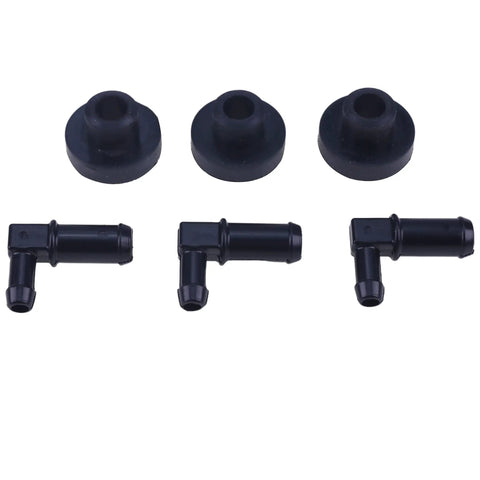 3 Pack Fuel Tank Stem And Bushing Kit For Husqvarna Craftsman AYP Poulan Pro Roper Weed Eater Replacement Parts