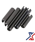 Heavy Duty Roll Pin Set One Sixteenth Inch Diameter By Quarter Inch Length Heat Treated Black Finish Spring Pins