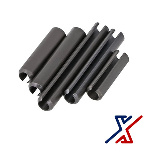 12 Pack 5/64 Inch Diameter X 5/16 Inch Long Roll Pins, Spring Pins, Tension Pins, Heat Treated, Black Finish, Spring Steel