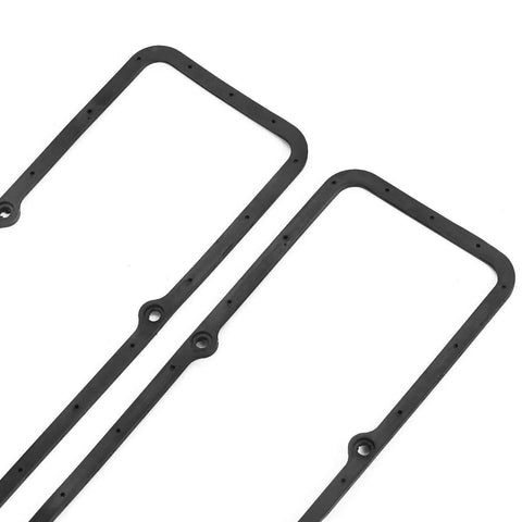 Small Block Chevy Valve Cover Gasket Set With Steel Core Rubber Fits 350 305 283 327 400 383 SBC Engines Premium OE Quality Seal For Leak Prevention In Street And Race Cars, black gasket pair