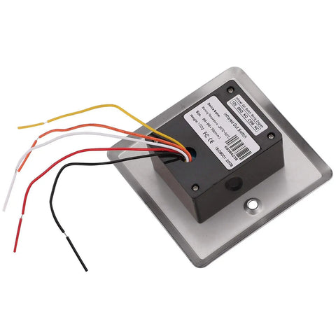 Back view of Hands Free Infrared Sensor Switch Exit Button With LED Indicator For Doors And Gates Industrial IP 55 Steel Plate