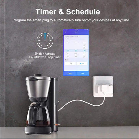 S31 Lite Smart Plug No Hub Required ETL Certified IFTTT Compatible with timer schedule and coffee maker connection