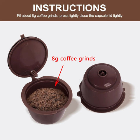 Reusable Coffee Capsules Compatible With Nescafe Dolce Gusto Machines Mini Me Piccolo Genio Esperta Refillable Pods Six Pack Two Black Two Brown Two Purple Cut Costs Save Cash And Brew Custom Coffee At Home