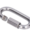 10 Pack Quick Link Connectors Built From 304 Stainless Steel For Outdoor Gear, Threaded Carabiners With Easy Install, M3.5