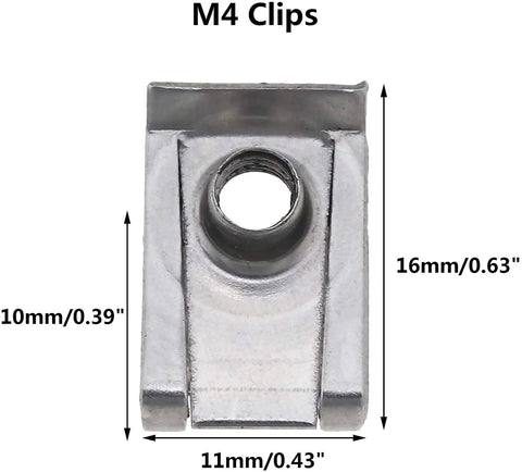 Eighty Piece Thread Clip Nut Set M4 M5 M6 M8 U Shaped Fasteners For Automobile And Motorcycle Interior Trim Rugged Stainless Steel Hardware Hella Corrosion Resistant Snap On Clips Built Tough For Street Ready Projects And Reliable Ride Upgrades