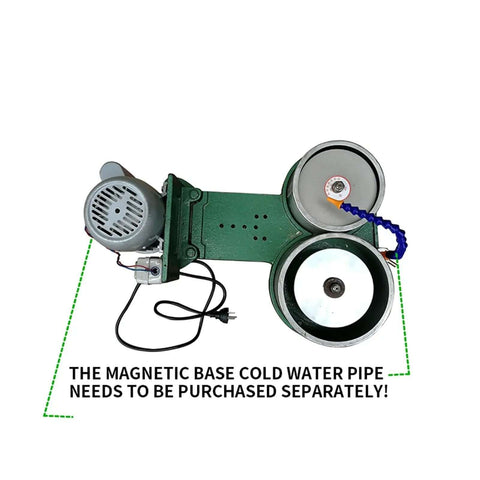 Badass Gem Faceting Machine With 250W Muscle Motor And Blazing 2800 RPM Speed Double Disc Polisher top view with motor and discs