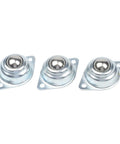 Heavy Duty Galvanized Steel Ball Wheel Casters Delivering Rock Solid Sixty Six Pound Capacity With Smooth 360 Degree Flex Swivel Action for shop carts.
