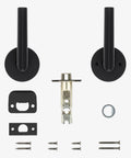 Interior Passage Door Lever For Closet And Hallway Doors No Lock Reversible Handle Matte Black Finish Easy Install set