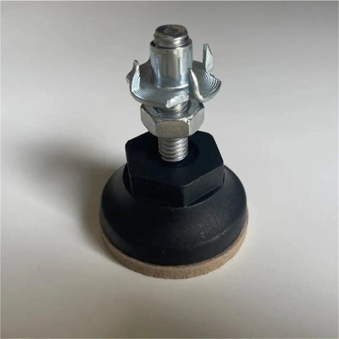 Adjustable Felt Chair Leveling Feet With 42mm Base For Wood Furniture Balance And Floor Protection No Fuss Height Adjustable Screw Wide Bearing Base To Stop Slipping And Scratches On Tables Cabinets Desks And Sofas, black felt base