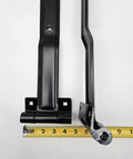 Black Aluminum 16 Inch Strap Hinges Pair For Trailer And RV Doors Offset Bent Design Rust Resistant 270 Degree Swing