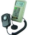 Digital Light Meter DLM2000 Lux Meter For Photo Shoots And Studio Use Reads Lux Or Foot-Candles 0 To 20000 Lux 0 To 2000 FC Min Max Memory Data Hold 3-1/2 Digit LCD Easy Read Display Compact Off White Sensor Probe